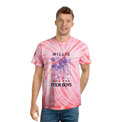 Tie-Dye "One More Saturday Night" Vintage Band Photo Back with Front Logo - Unisex T-Shirt (4 colors available)