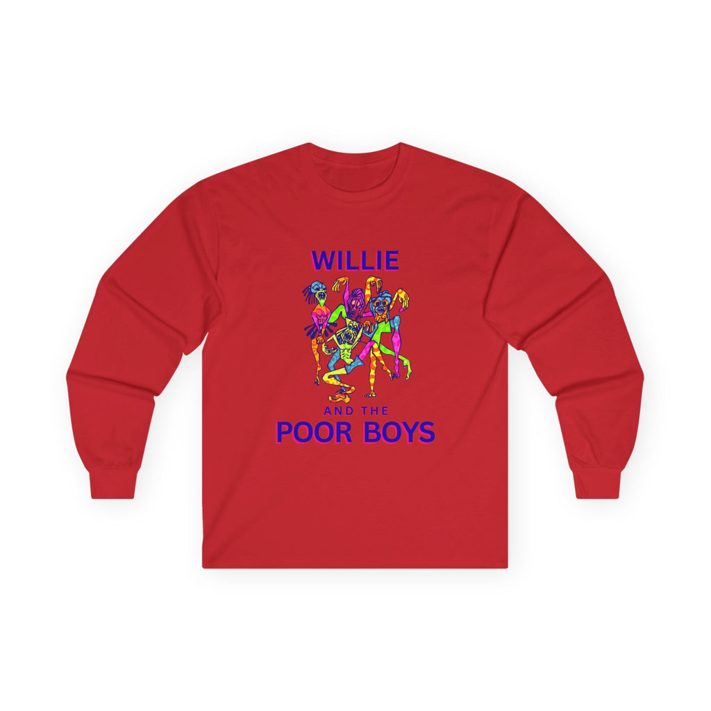 Medium Weight Long Sleeve Tee - Willie & The Poor Boys Sherman Reunion Artwork