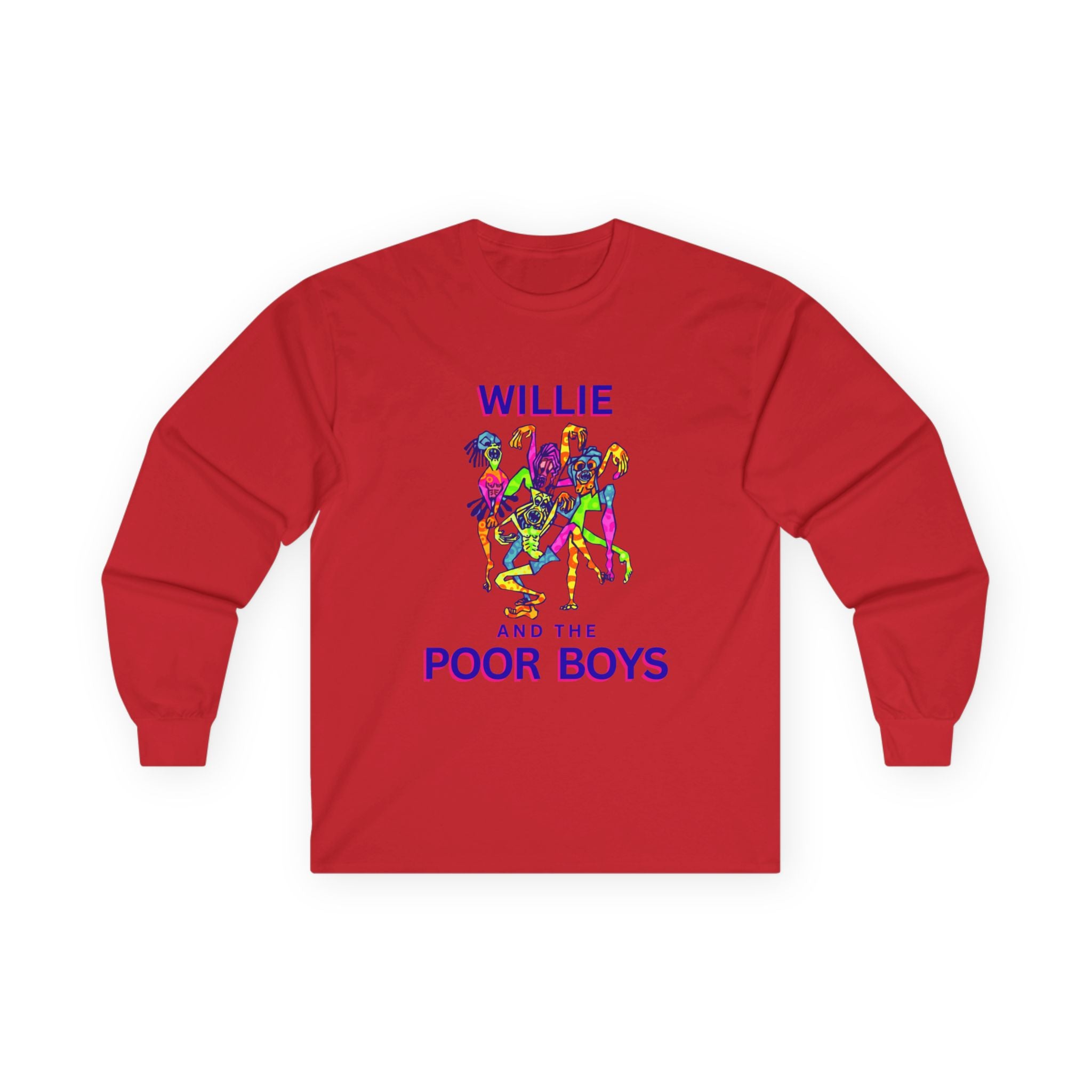 Medium Weight Long Sleeve Tee - Willie & The Poor Boys Sherman Reunion Artwork