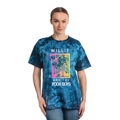 Tie Dye "Music & Memories" Instrument Artwork Back / Logo Front – Crystal Tie-Dye Tee (2 colors available)