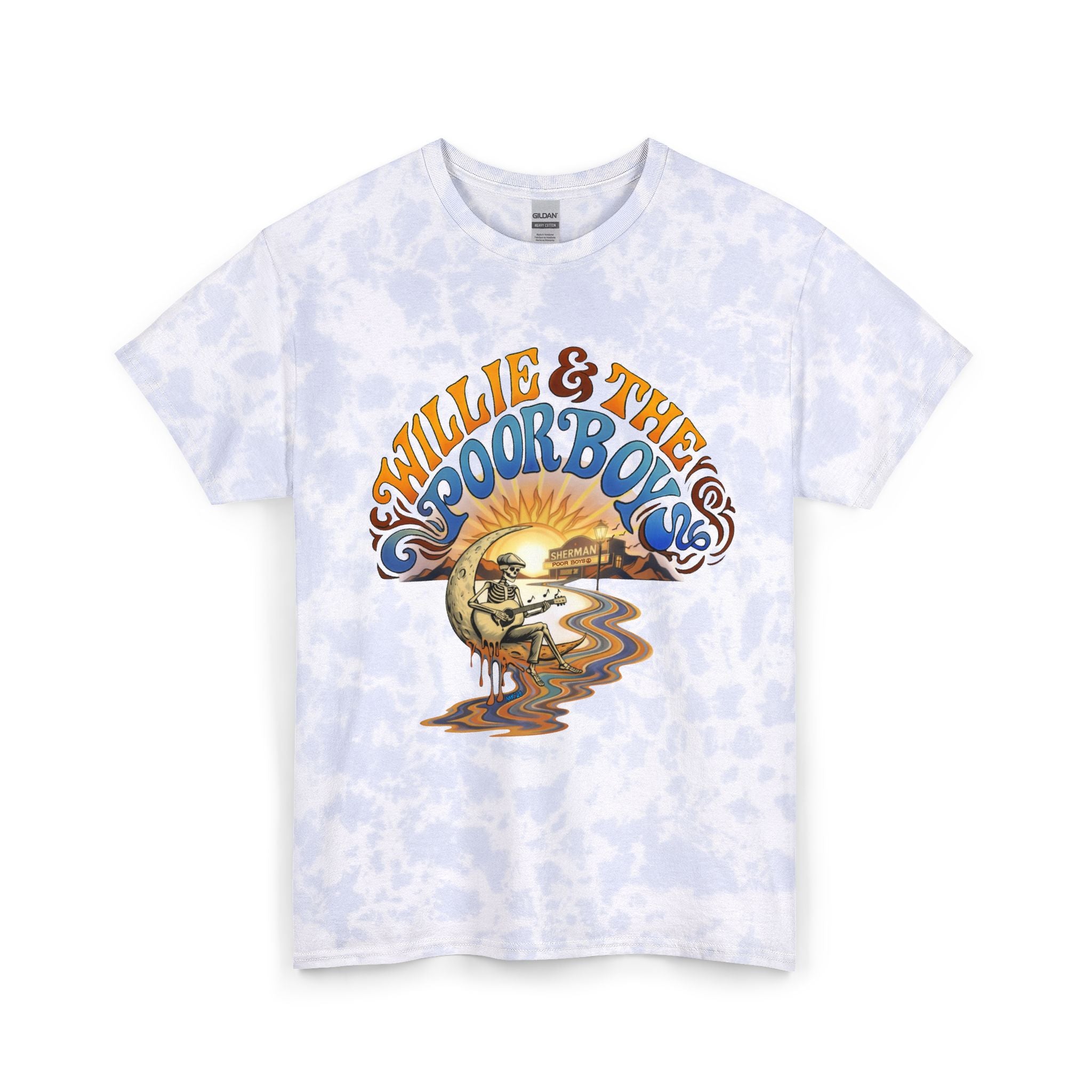 Unisex Willie & The Poor Boys Winding Road Artwork Tie Dye Softstyle Cotton Tee