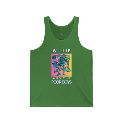 Unisex "Music & Memories" Artwork Back with Logo Front - Jersey Tank Top