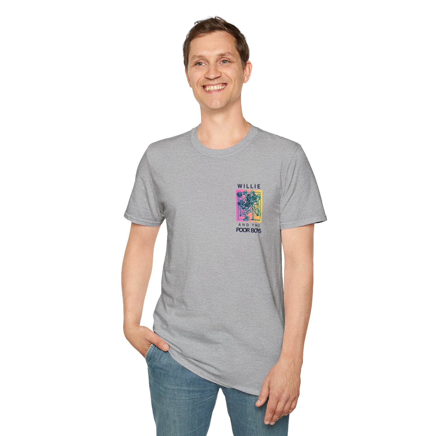 Solid Colors – 2025 Reunion Tee with Hand-Drawn Back Design and Pocket-Size Front Logo Softstyle T-Shirt (Various Colors Available)