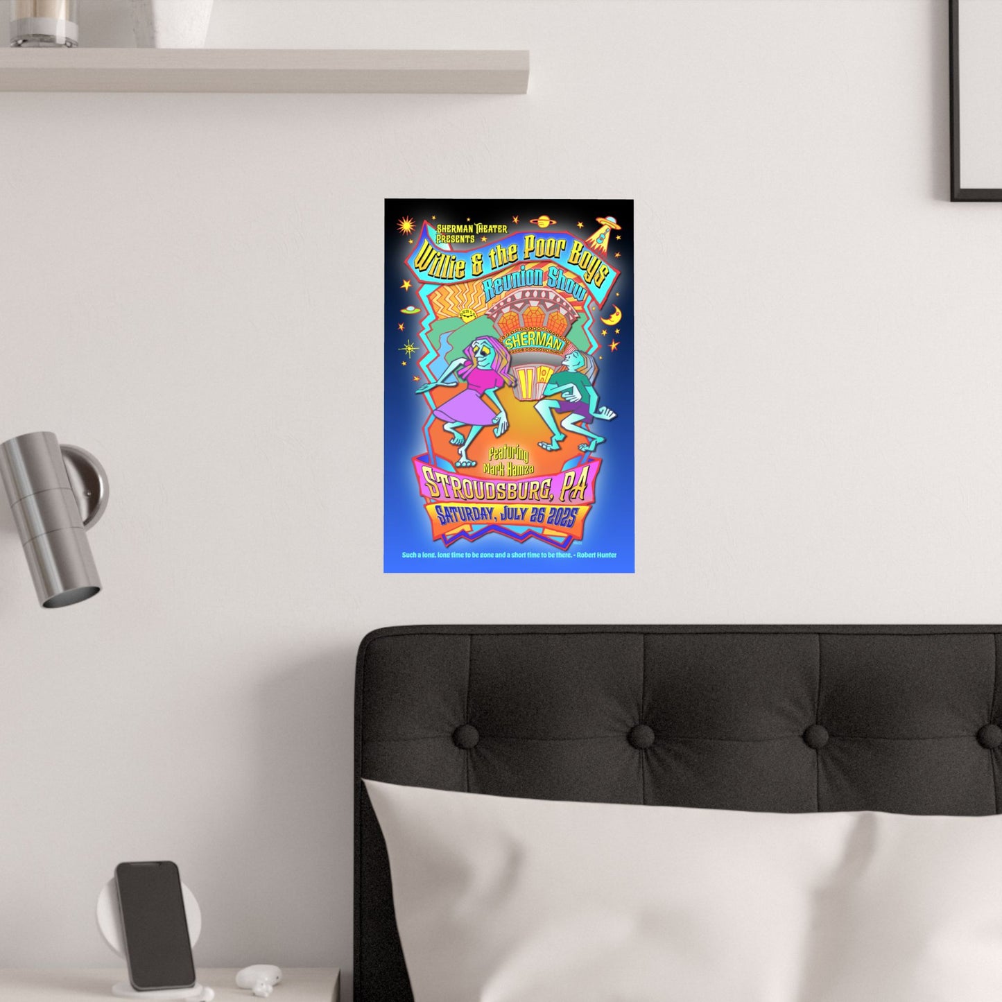 Limited Edition Reunion Poster – Willie and the Poor Boys - Artwork by Gary Knize (Satin Finish)