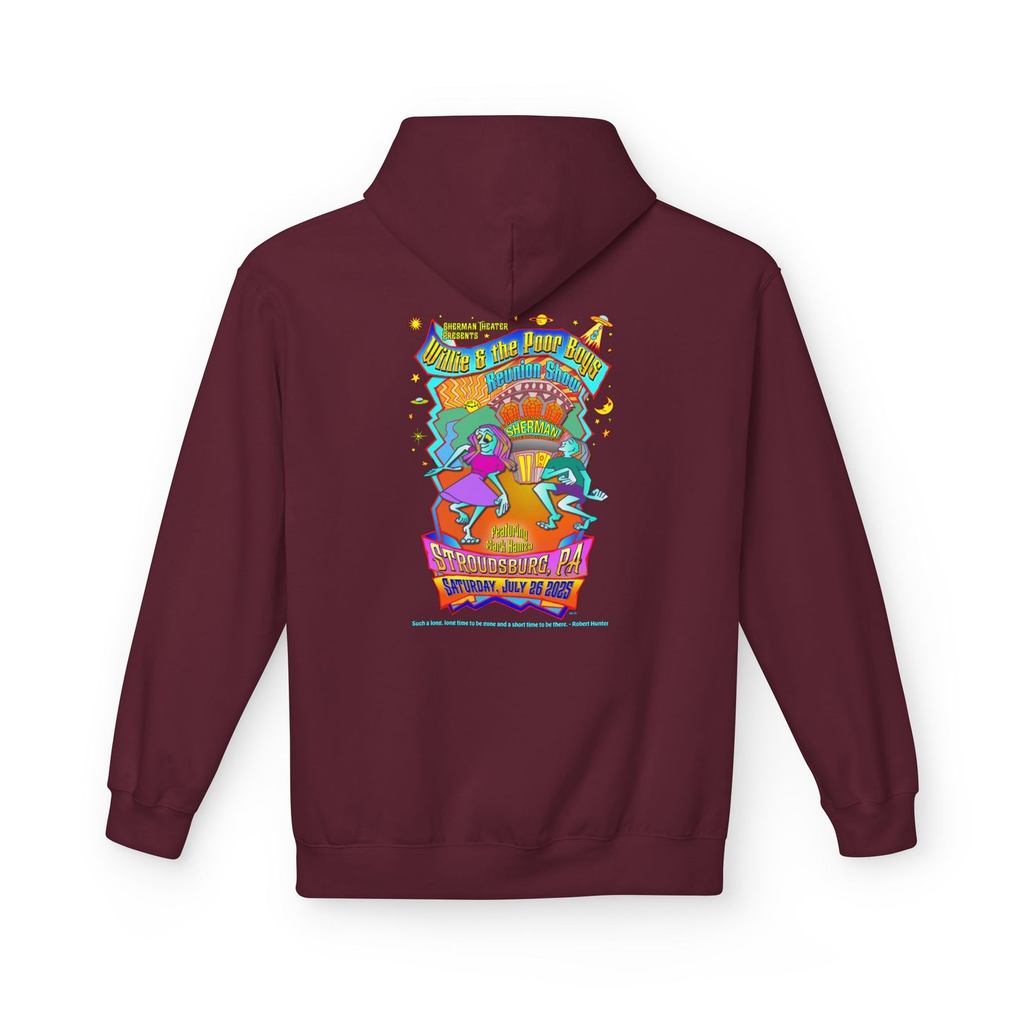 Unisex Reunion Hoodie – 2025 Reunion Poster Design Back with Front Logo (Various Colors Available)