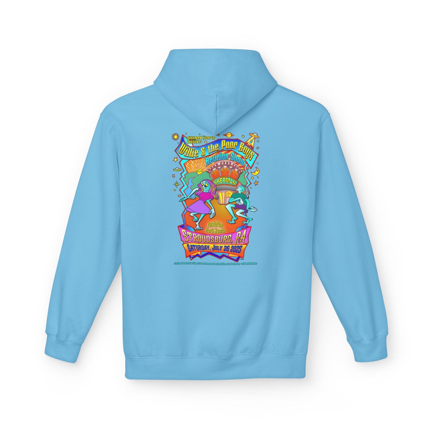 Unisex Reunion Hoodie – 2025 Reunion Poster Design Back with Front Logo (Various Colors Available)