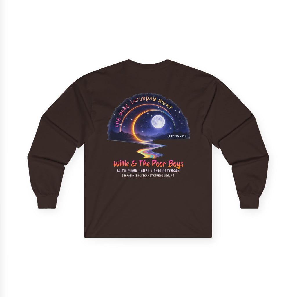 Medium Weight Long Sleeve Shirt - Willie & The Poor Boys Sherman Reunion Artwork