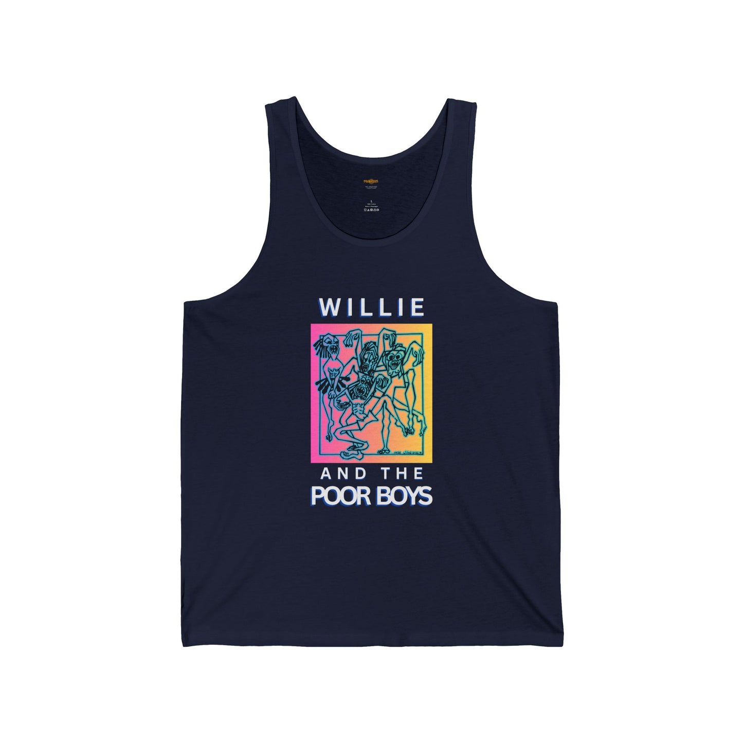 Unisex "Music & Memories" Artwork Back with Logo Front - Jersey Tank Top