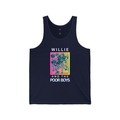 Unisex "Music & Memories" Artwork Back with Logo Front - Jersey Tank Top