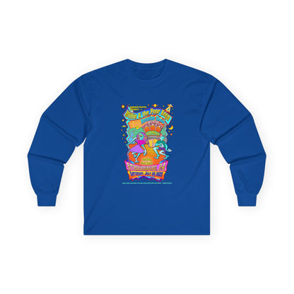 Unisex Long Sleeve Tee - 2025 Reunion Hand-Drawn Front with "Music & Memories" Artwork Back (Various Colors Available)