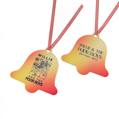 Willie & The Poor Boys Reunion Ornament – 2-Sided Metal Keepsake (Round, Bell, Oval, Tree)