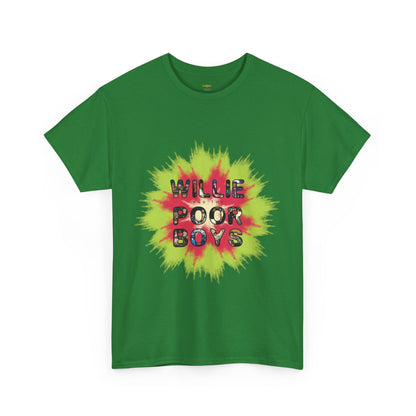 Photo Collage Band Name Front with Tie-Dye Burst & 40 Years of Music & Memories Back – Unisex T-Shirt (Various Colors Available)