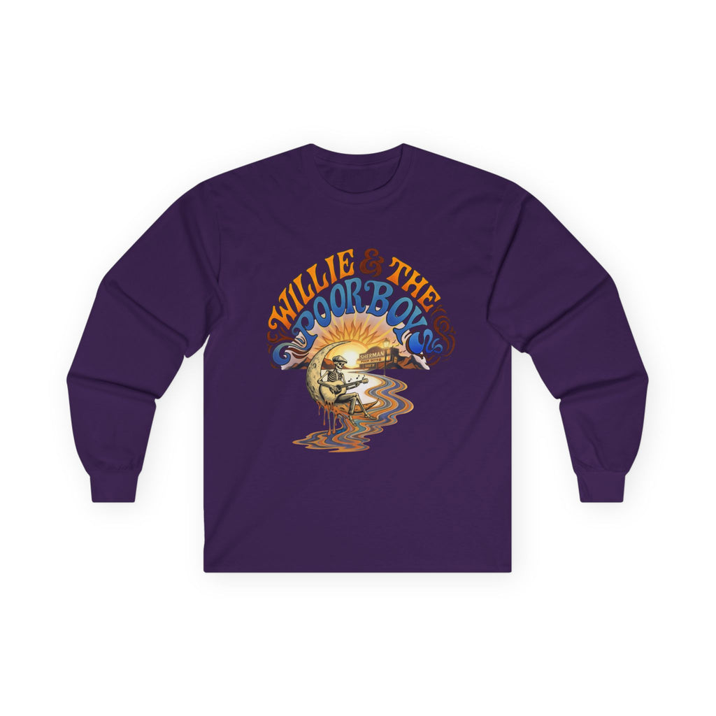 Medium Weight Long Sleeve Shirt - Willie & The Poor Boys Sherman Reunion Artwork