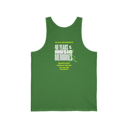 Unisex "Music & Memories" Artwork Back with Logo Front - Jersey Tank Top
