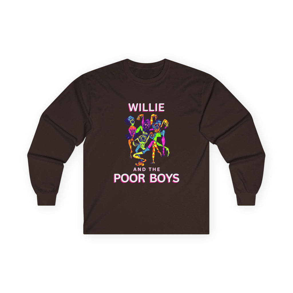 Medium Weight Long Sleeve Tee - Willie & The Poor Boys Sherman Reunion Artwork