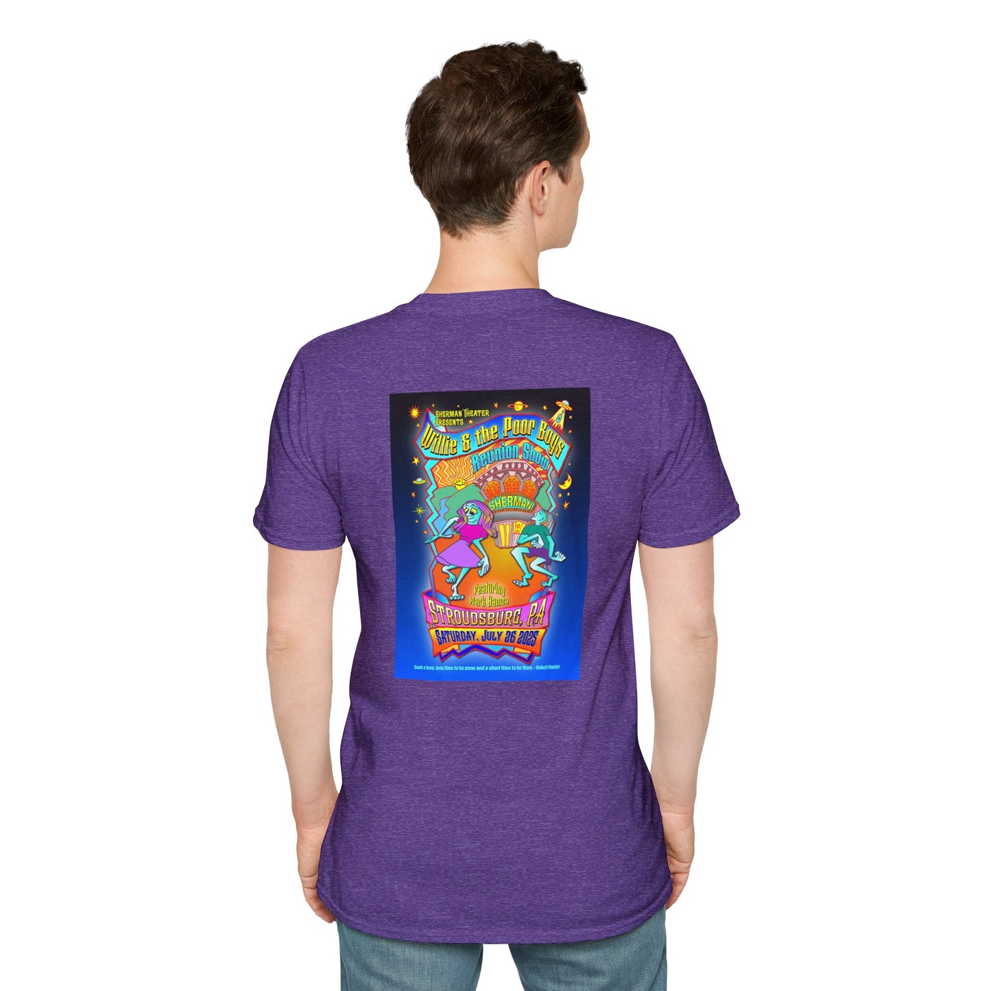 Solid Colors – 2025 Reunion Tee with Hand-Drawn Back Design and Pocket-Size Front Logo Softstyle T-Shirt (Various Colors Available)