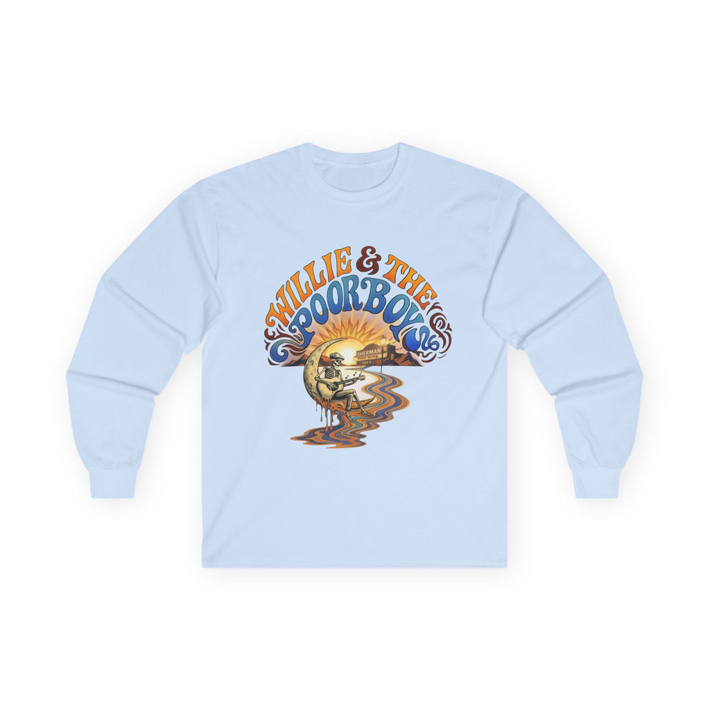 Medium Weight Long Sleeve Shirt - Willie & The Poor Boys Sherman Reunion Artwork