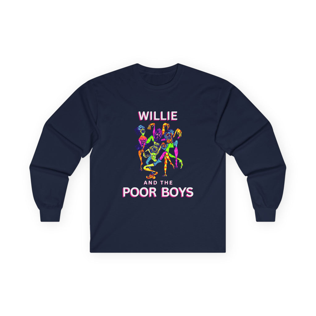 Medium Weight Long Sleeve Tee - Willie & The Poor Boys Sherman Reunion Artwork