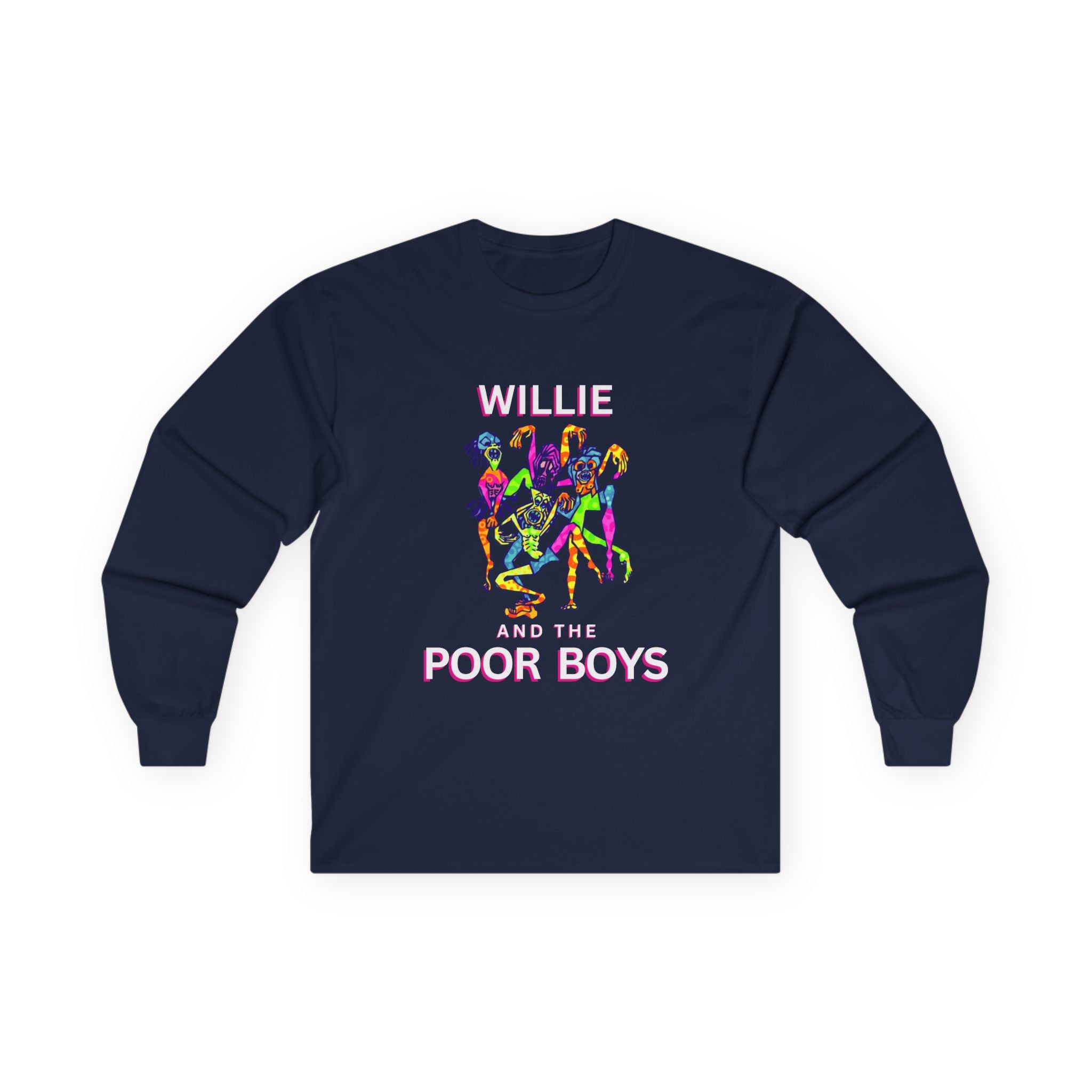 Medium Weight Long Sleeve Tee - Willie & The Poor Boys Sherman Reunion Artwork