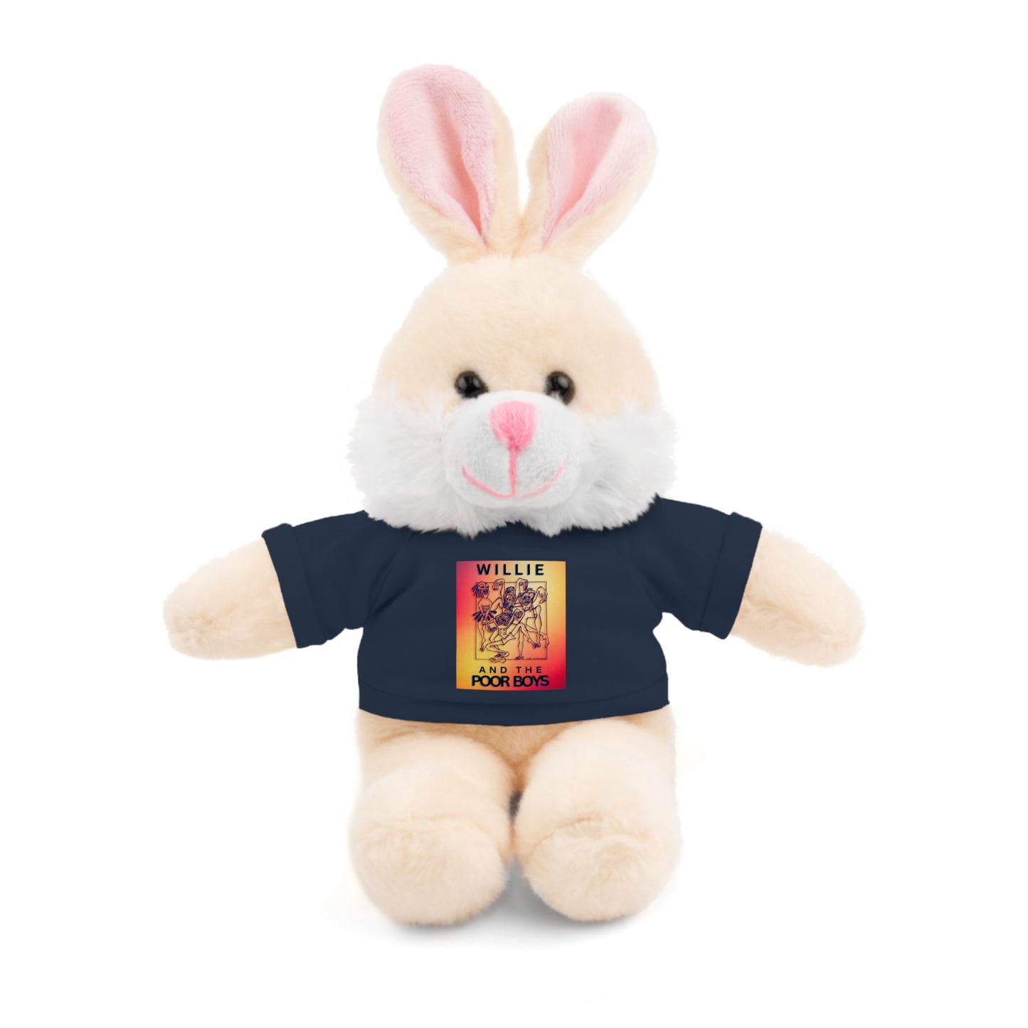 Willie & The Poor Boys 8" Plush Stuffed Animal – Choose 1 of 6 with Colorful T-Shirt