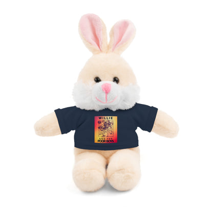 Willie & The Poor Boys 8" Plush Stuffed Animal – Choose 1 of 6 with Colorful T-Shirt