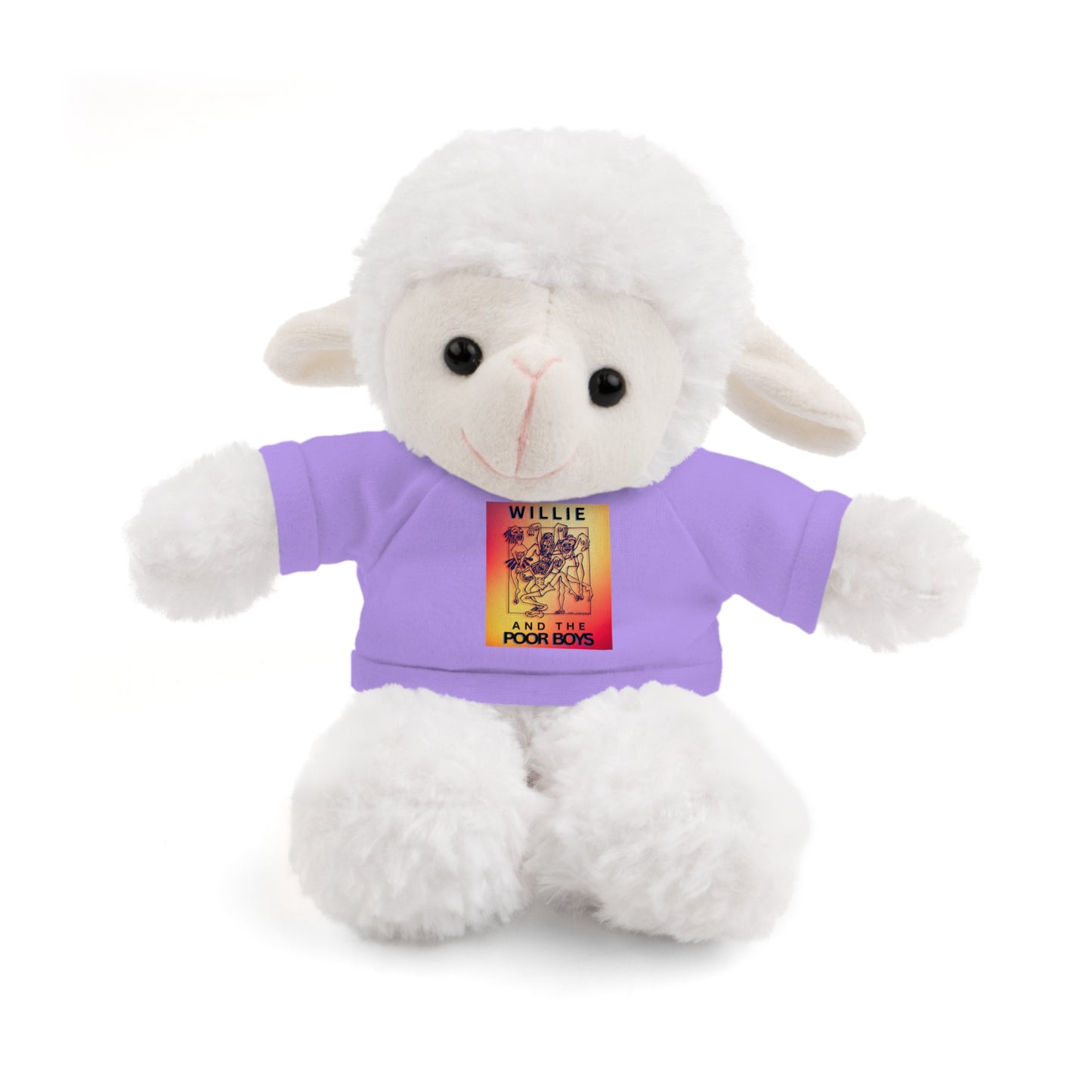 Willie & The Poor Boys 8" Plush Stuffed Animal – Choose 1 of 6 with Colorful T-Shirt