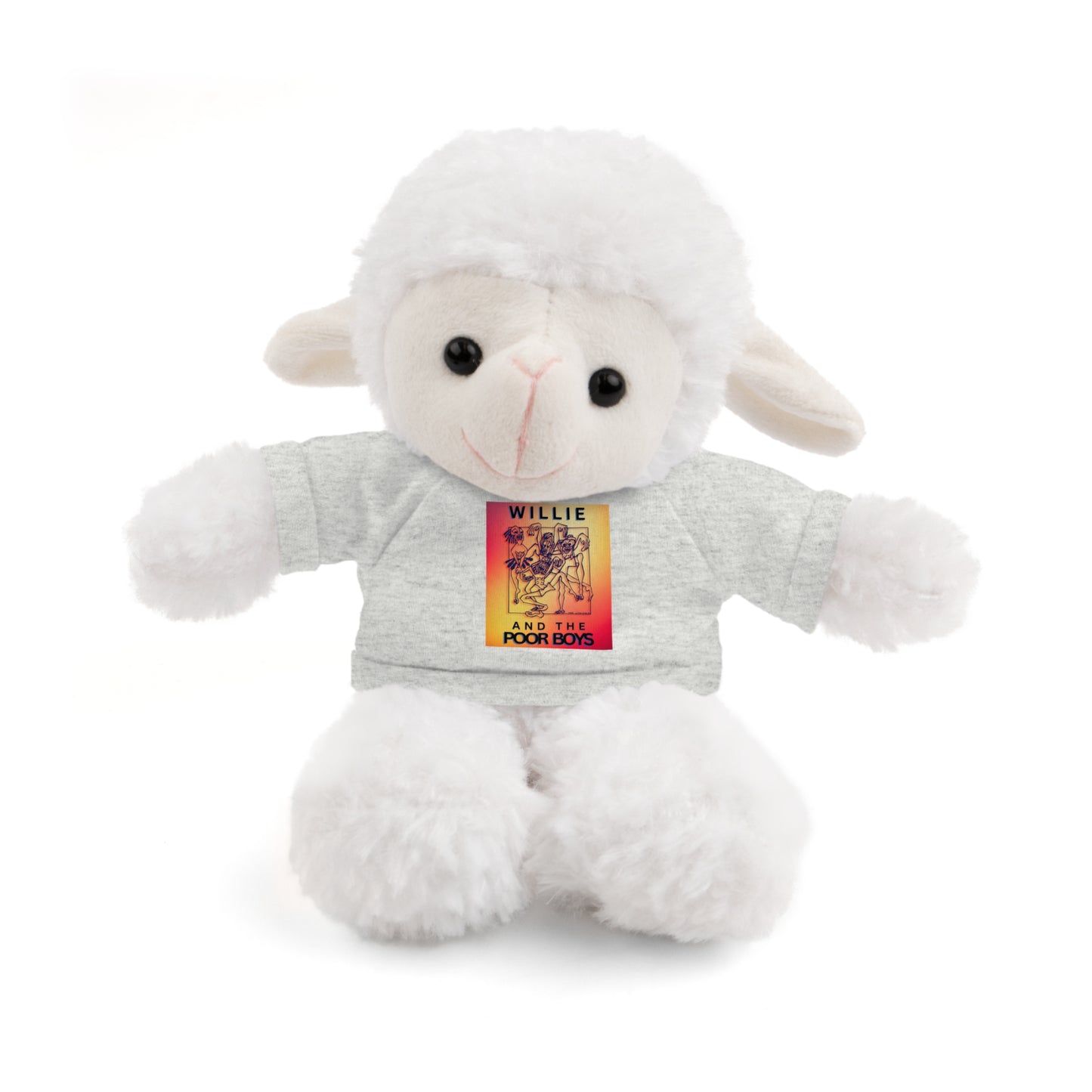 Willie & The Poor Boys 8" Plush Stuffed Animal – Choose 1 of 6 with Colorful T-Shirt