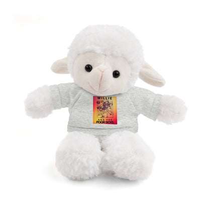 Willie & The Poor Boys 8" Plush Stuffed Animal – Choose 1 of 6 with Colorful T-Shirt