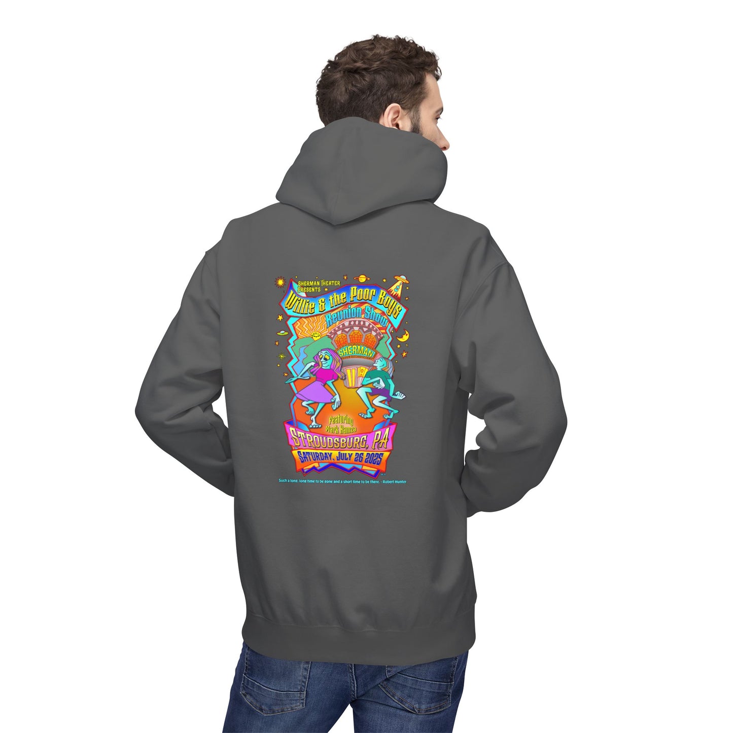 Unisex Reunion Hoodie – 2025 Reunion Poster Design Back with Front Logo (Various Colors Available)