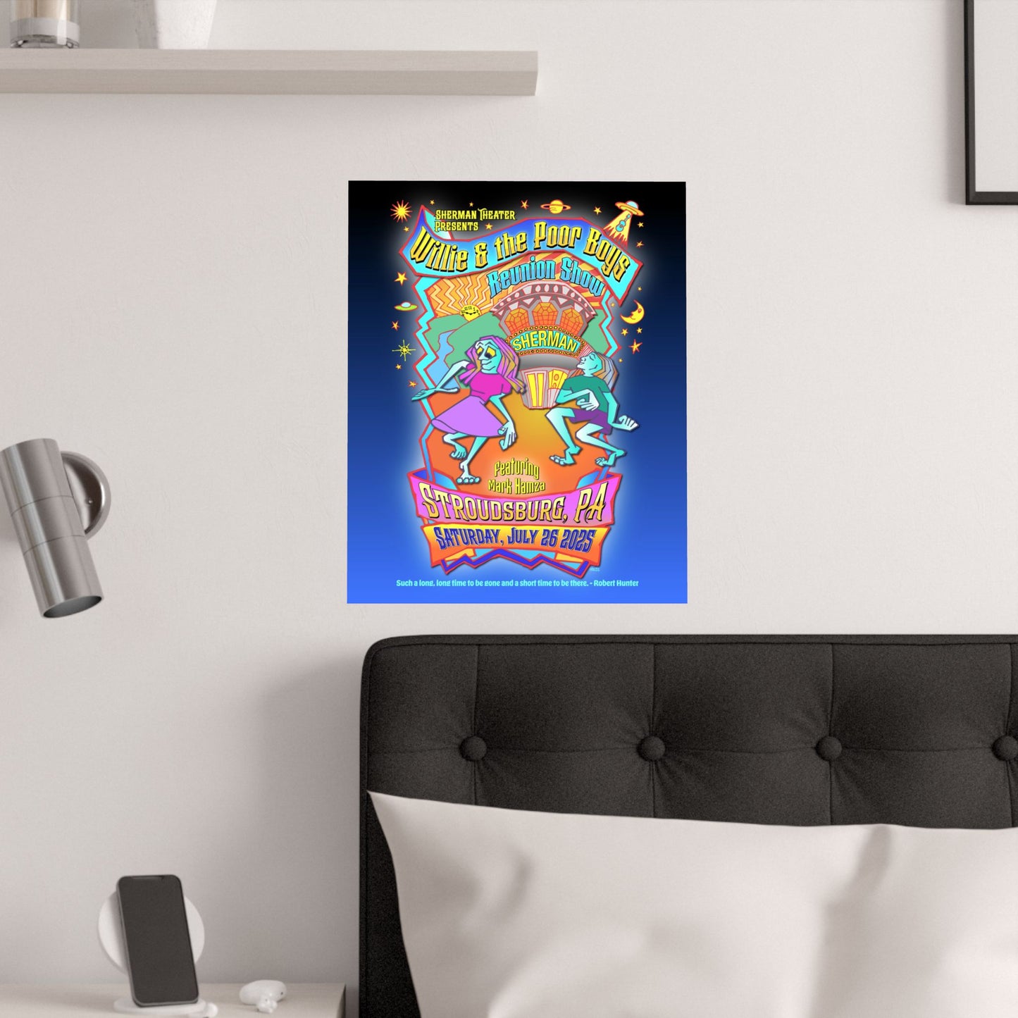 Limited Edition Reunion Poster – Willie and the Poor Boys - Artwork by Gary Knize (Satin Finish)