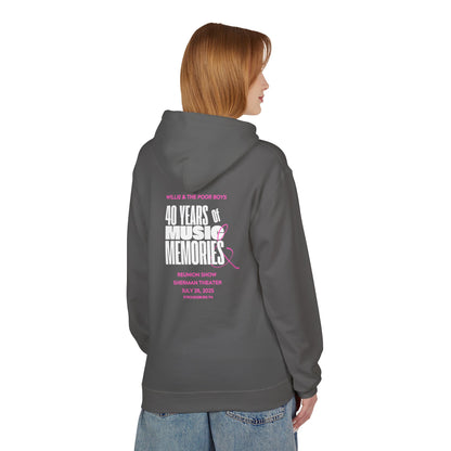 Unisex Reunion Hoodie – Poor Boys Logo Front with 40 Years of Music & Memories Back (Various Colors Available)