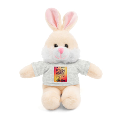Willie & The Poor Boys 8" Plush Stuffed Animal – Choose 1 of 6 with Colorful T-Shirt
