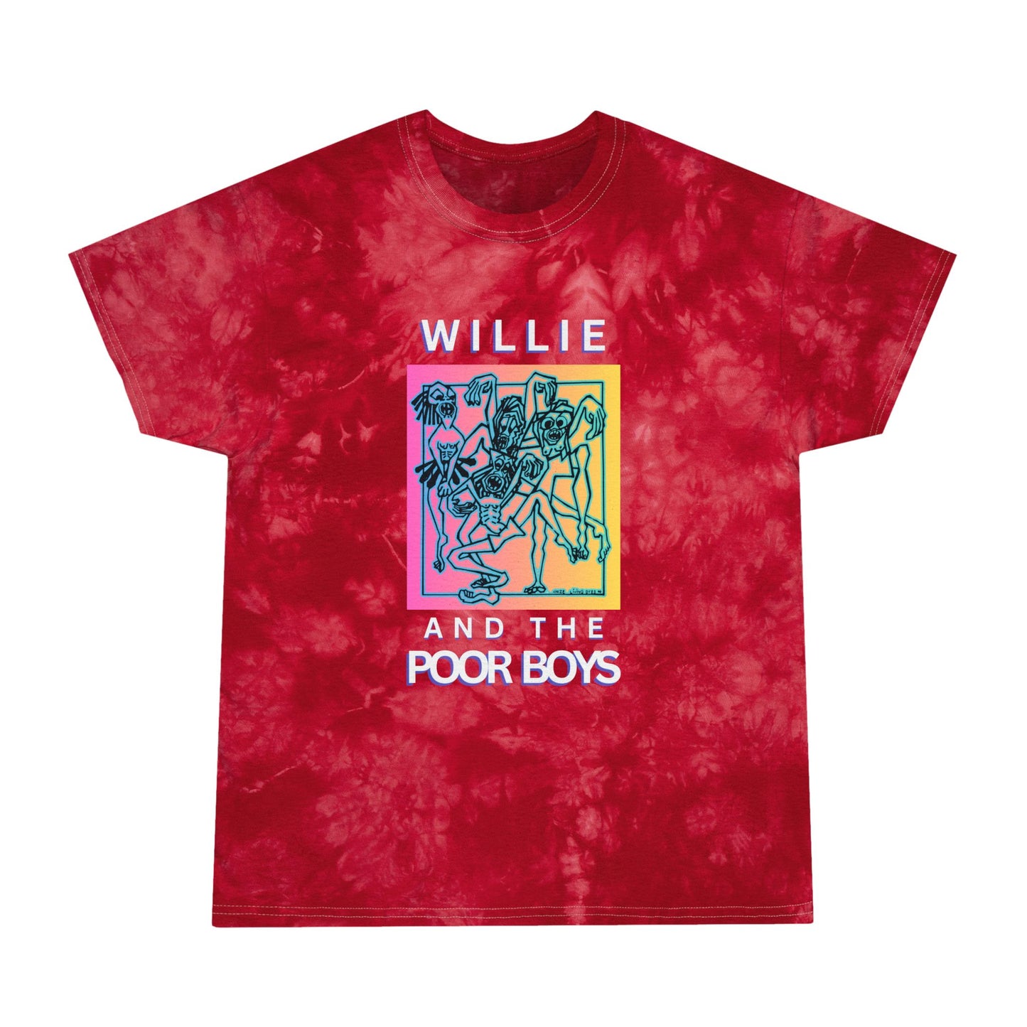 Tie Dye "Music & Memories" Instrument Artwork Back / Logo Front – Crystal Tie-Dye Tee (2 colors available)